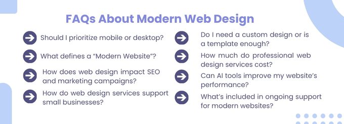 FAQs About Modern Web Design