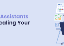 Virtual assistants using digital tools and dashboards for startup scaling and business growth.